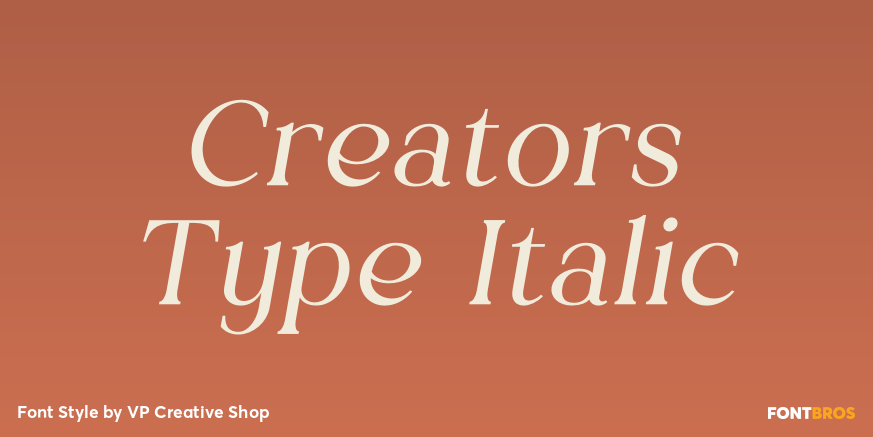Creators Type Italic Font Poster #1