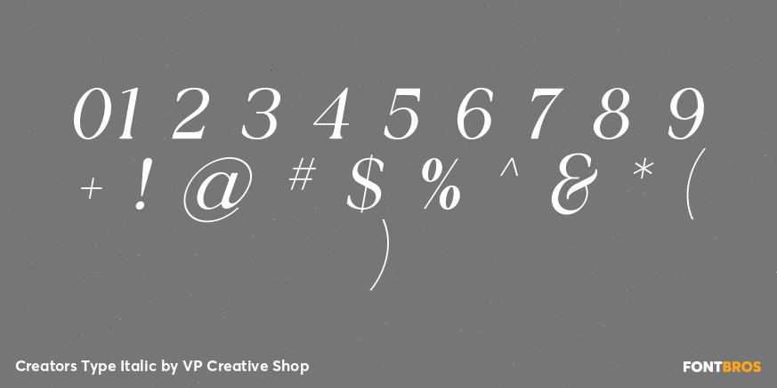 Creators Type Italic Font Poster #4