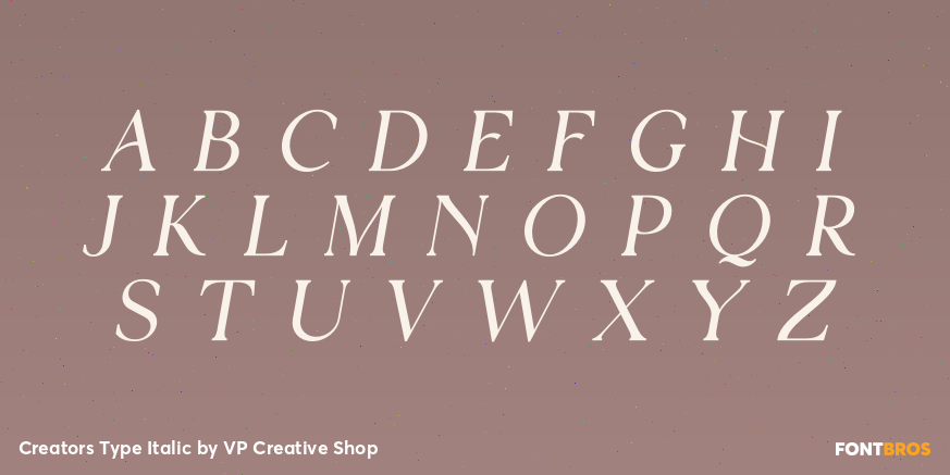 Creators Type Italic Font Poster #2