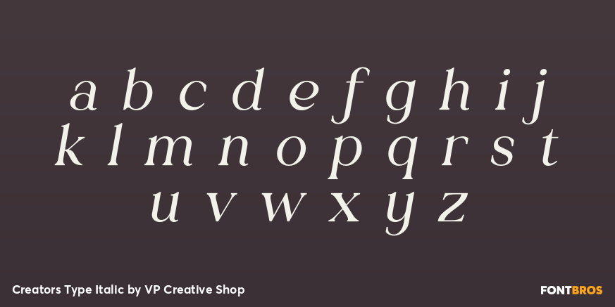 Creators Type Italic Font Poster #3