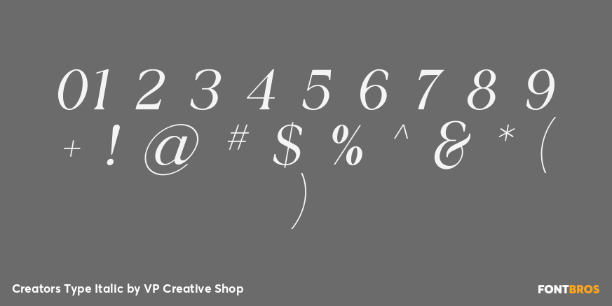 Creators Type Italic Font Poster #4