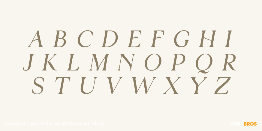 Creators Type Italic Font Poster #2