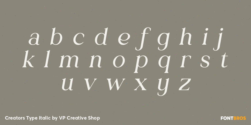 Creators Type Italic Font Poster #3