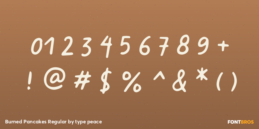 Burned Pancakes Regular Font Poster #4