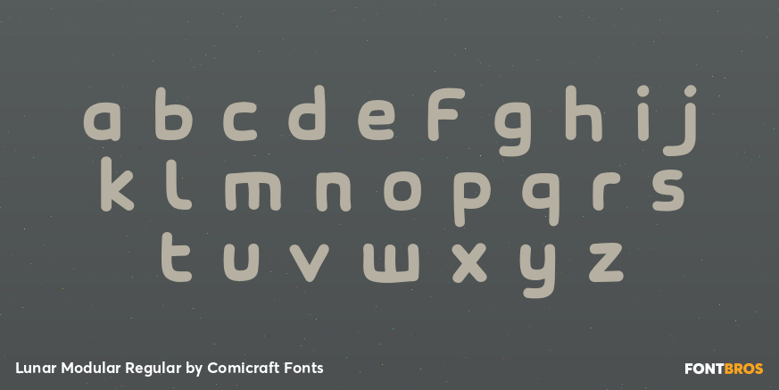Lunar Modular Regular Font Poster #3