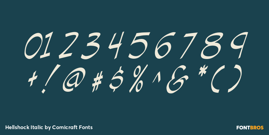 Hellshock Italic Font Poster #4