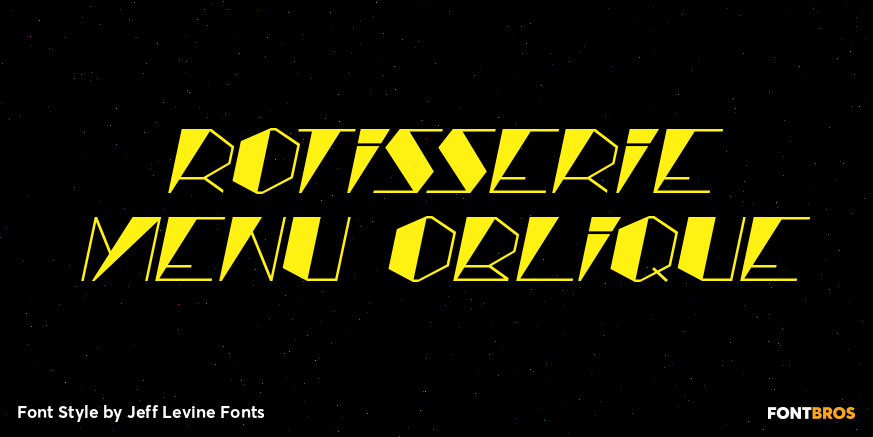 Rotisserie Menu Oblique Poster