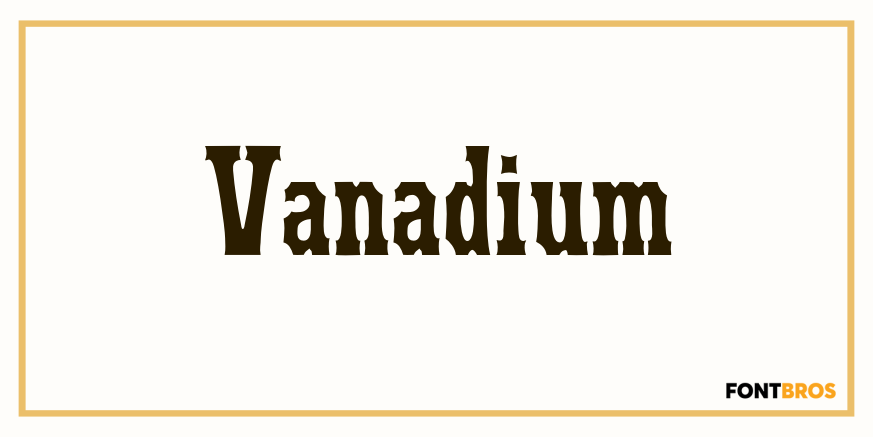 Vanadium Font Poster #1