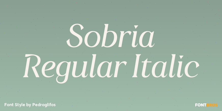 Sobria Regular Italic Poster