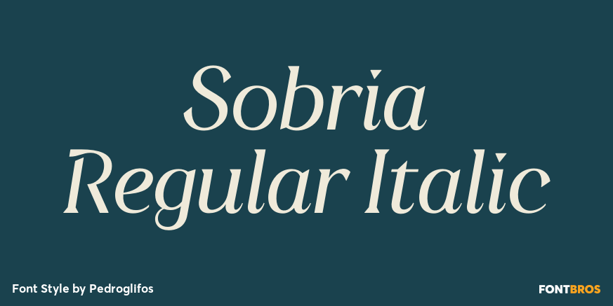 Sobria Regular Italic Poster