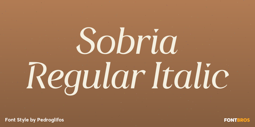 Sobria Regular Italic Poster