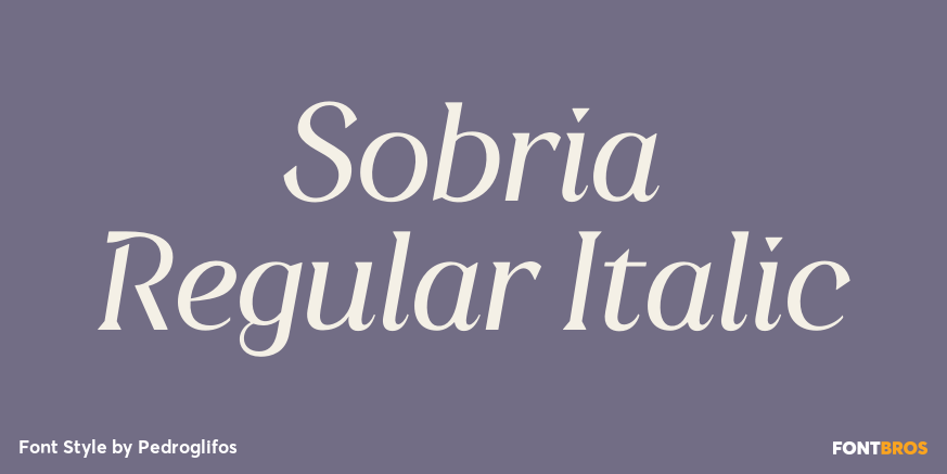 Sobria Regular Italic Poster