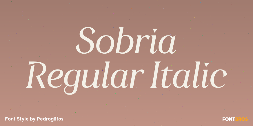 Sobria Regular Italic Poster