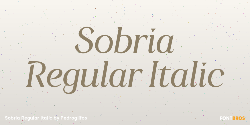 Sobria Regular Italic Poster