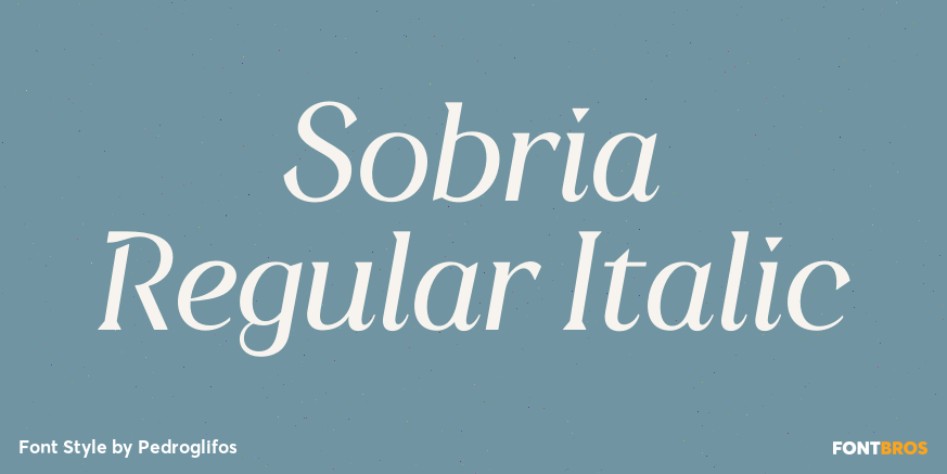 Sobria Regular Italic Poster