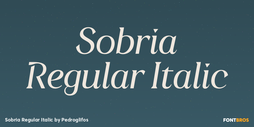 Sobria Regular Italic Poster