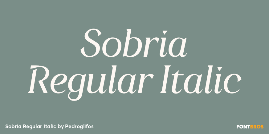 Sobria Regular Italic Poster