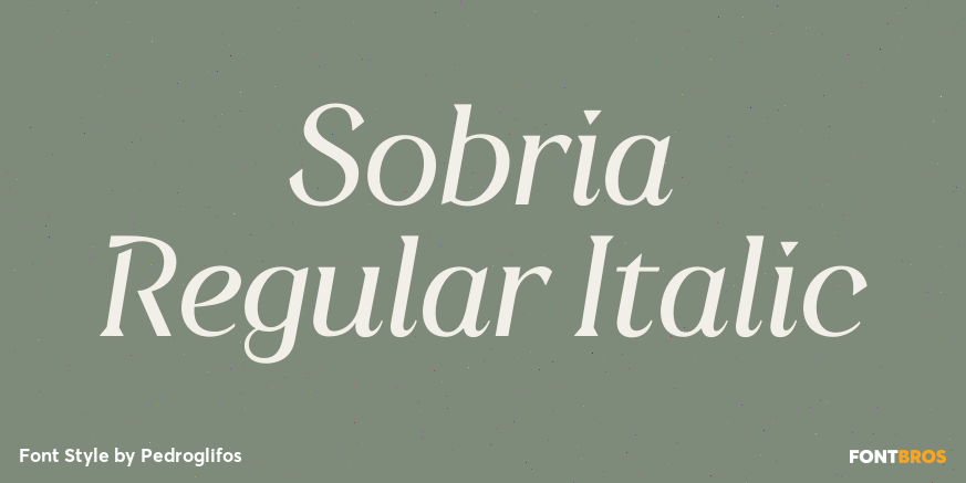 Sobria Regular Italic Poster