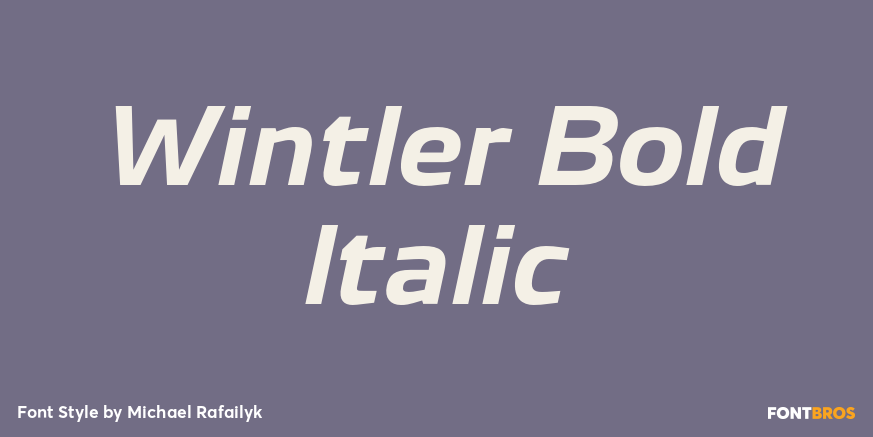 Wintler Bold Italic Poster