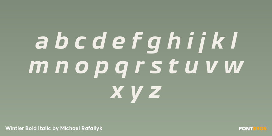 Wintler Bold Italic Font Poster #1