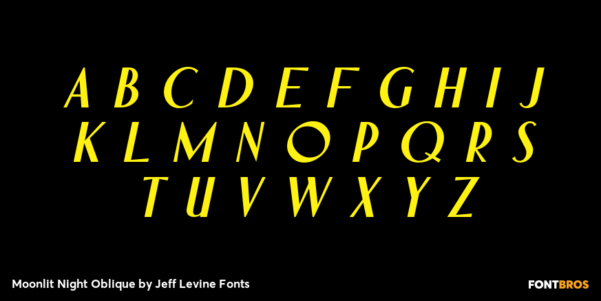 Moonlit Night Oblique Font Poster #3