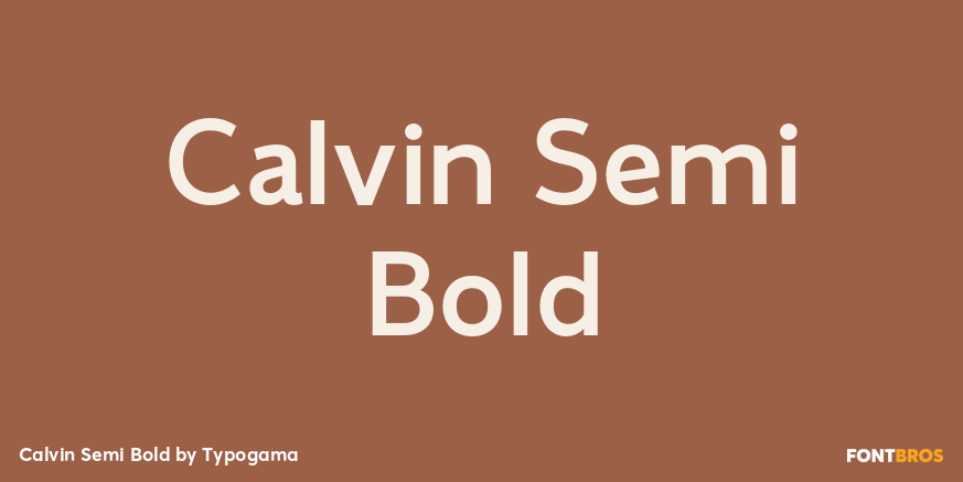 Calvin Semi Bold Font Poster #1
