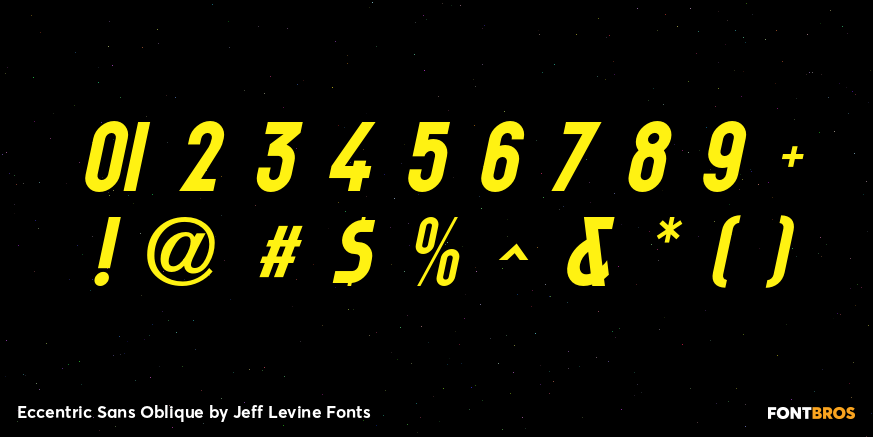 Eccentric Sans Oblique Font Poster #4