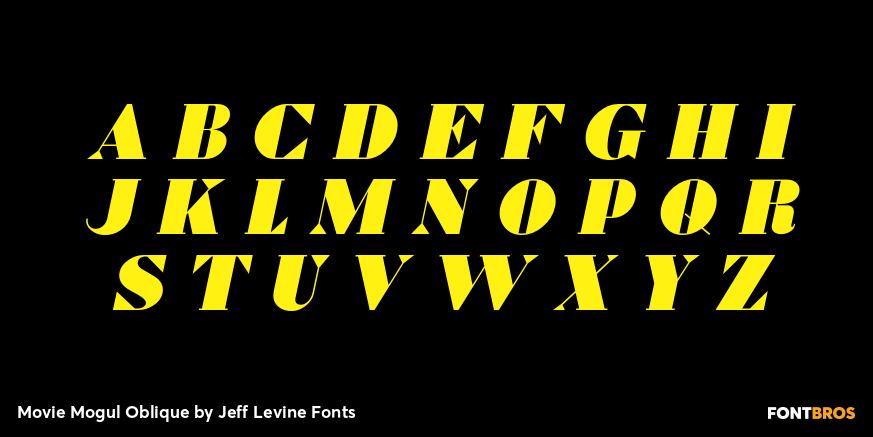 Movie Mogul Oblique Font Poster #1