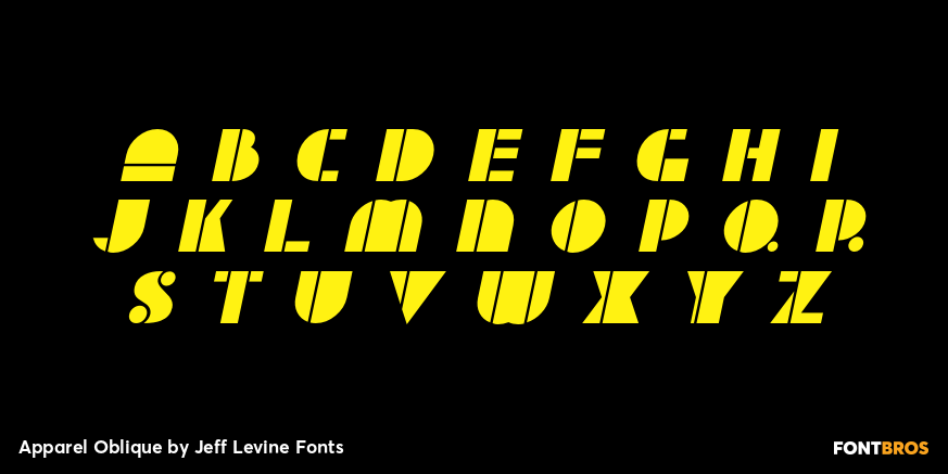 Apparel Oblique Font Poster #3