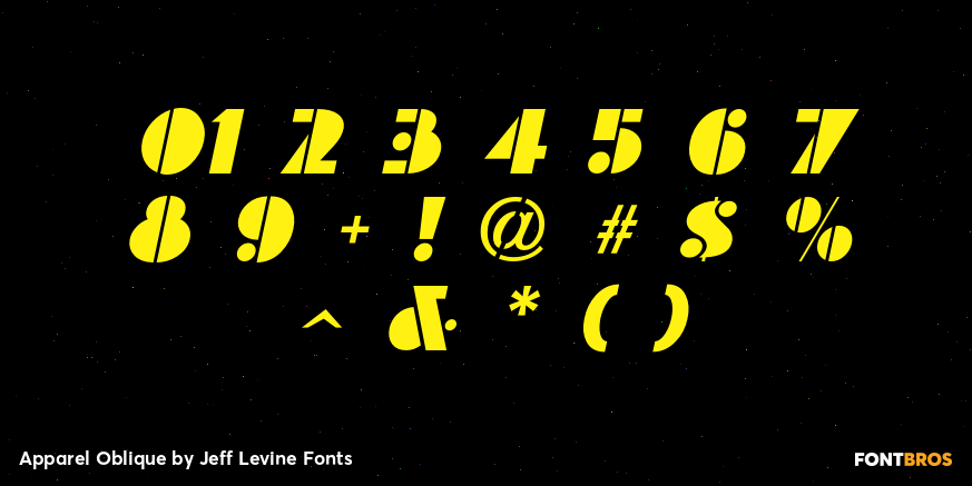 Apparel Oblique Font Poster #4