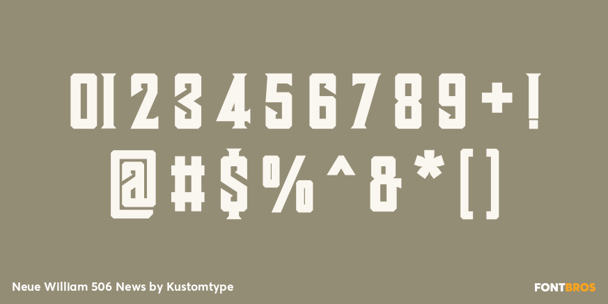 Neue William 506 News Font Poster #1