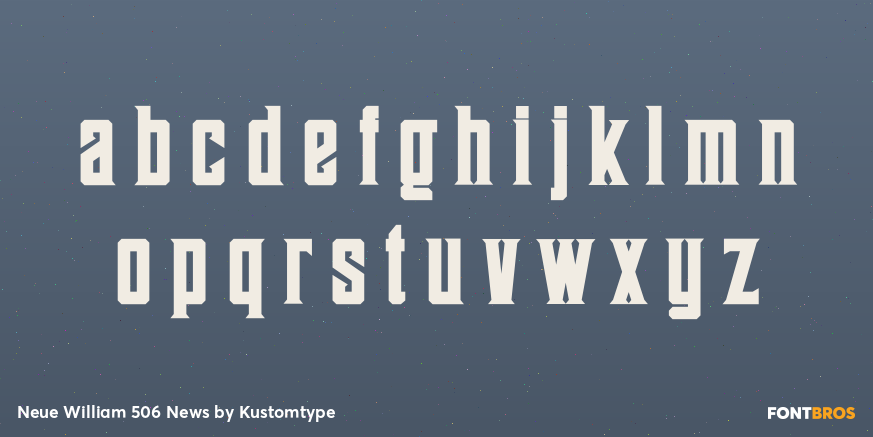 Neue William 506 News Font Poster #1