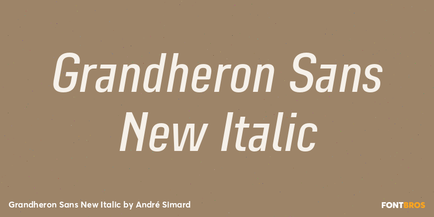 Grandheron Sans New Italic Font Poster #1