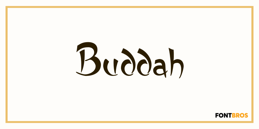 Buddah Font Poster