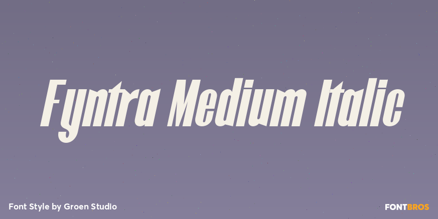 Fyntra Medium Italic Poster