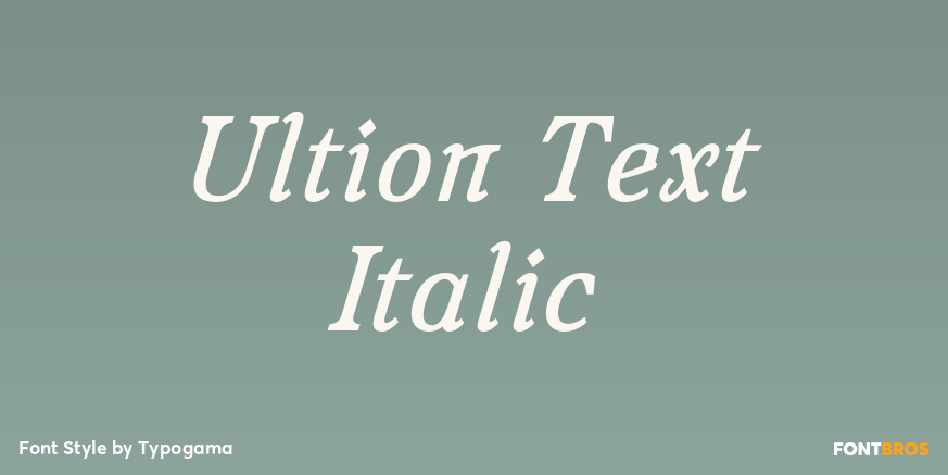 Ultion Text Italic Poster