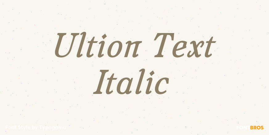 Ultion Text Italic Poster