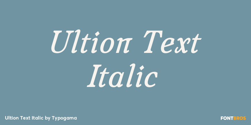 Ultion Text Italic Poster