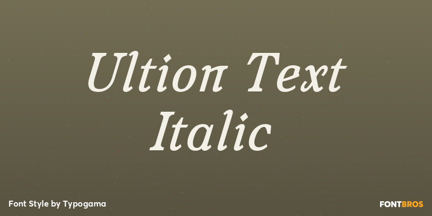 Ultion Text Italic Poster
