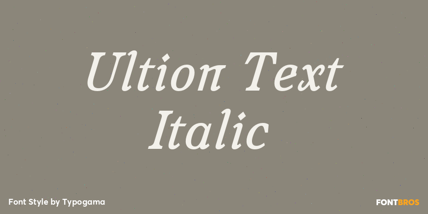 Ultion Text Italic Poster