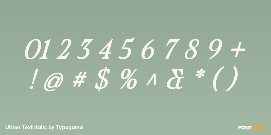 Ultion Text Italic Font Poster #1