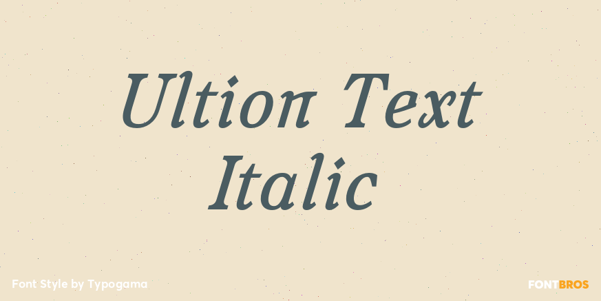 Ultion Text Italic Poster