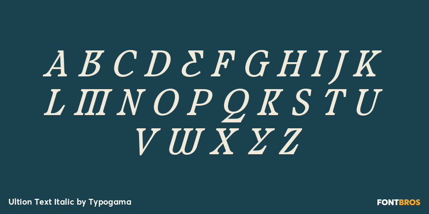 Ultion Text Italic Font Poster #2