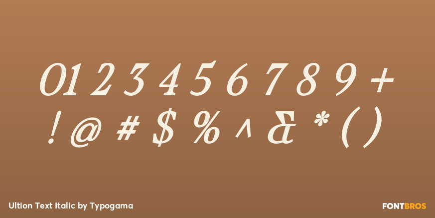 Ultion Text Italic Font Poster #4