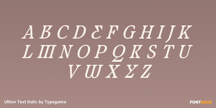 Ultion Text Italic Font Poster #1