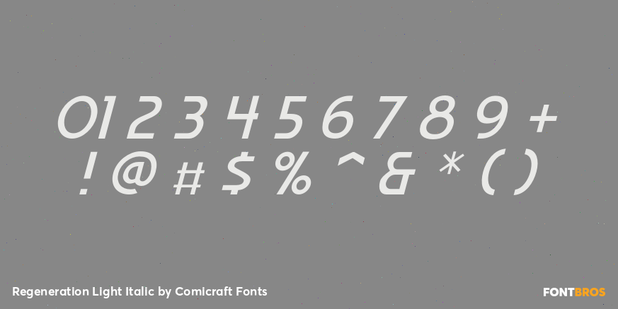 Regeneration Light Italic Font Poster #4