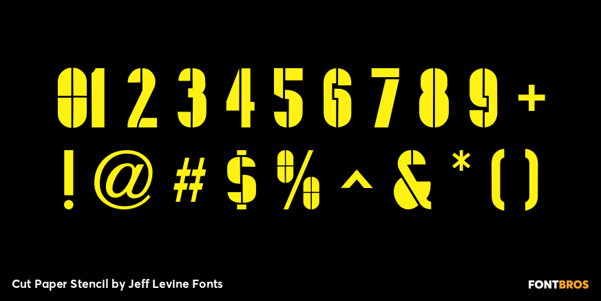 Cut Paper Stencil Font Poster #4