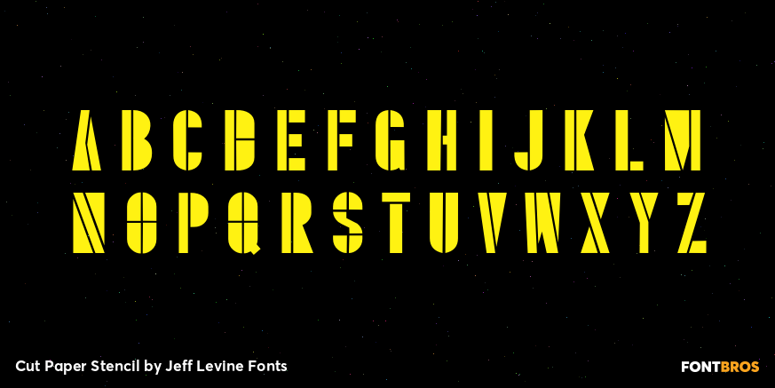 Cut Paper Stencil Font Poster #2