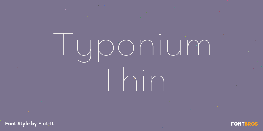 Typonium Thin Poster