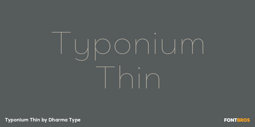 Typonium Thin Poster